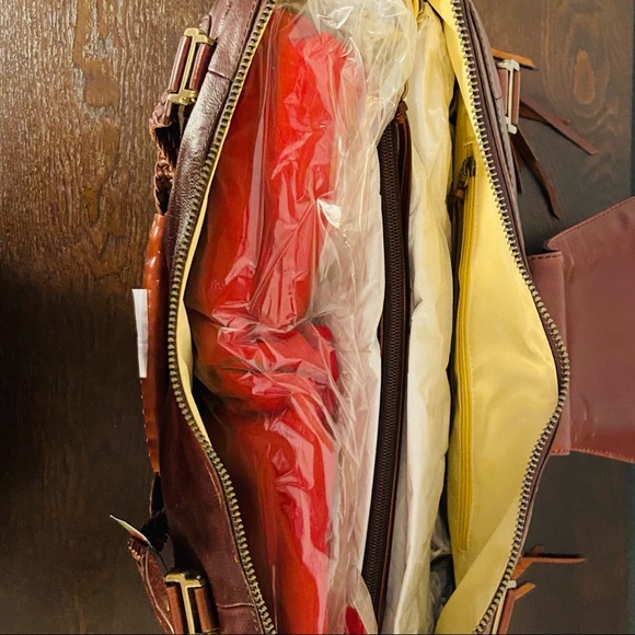 Cole Haan Sierra Dark Brown Zip Satchel - Picture 5 of 8